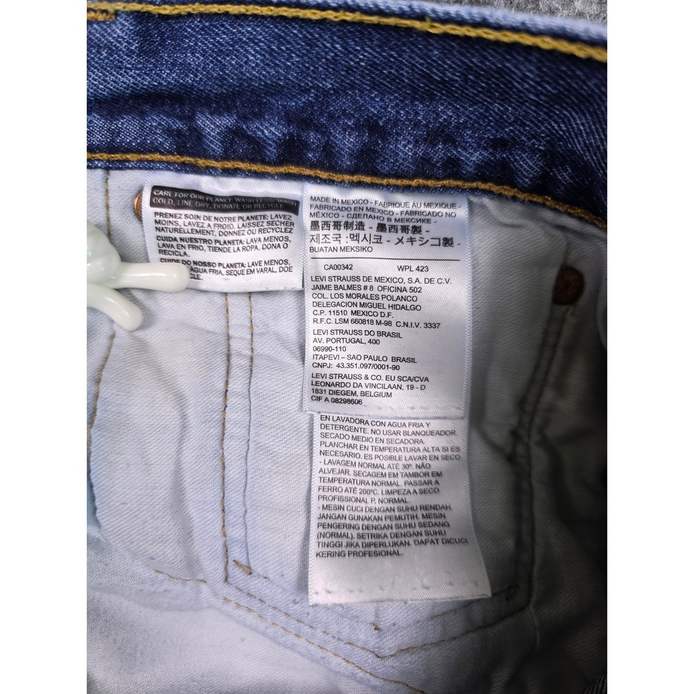 Levi's 501 Original Fit Jeans Mens 36x32 Blue Straight Leg Button Fly Denim 1268 - Picture 4 of 12